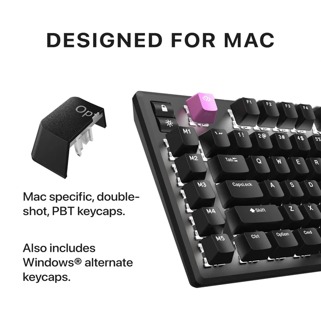 Alt view image 3 of 5 - Cloud Nine ErgoPRO Full-Size Mechanical Split Ergonomic Keyboard for Mac