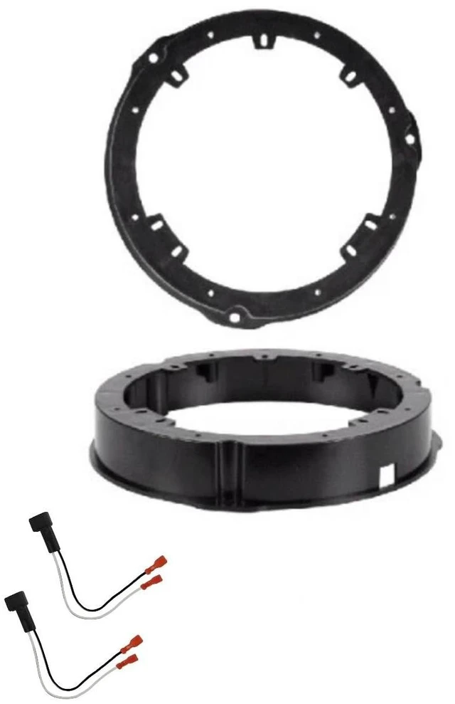 Main image of 1 Pair 6"/6.5"/6.75" Front or Rear Car Stereo Door Speaker Install Bracket Mount Plates + Speaker Wire Harness -Made for 2007-2017 Chevrolet Equinox, Made for 2010-2017 GMC Terrain