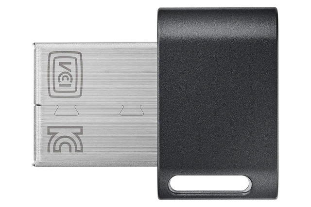 Alt view image 2 of 5 - Samsung FIT Plus USB Flash Drive Type-A 64GB 300MB/s Read 30MB/s Write Compact USB 3.1 Flash Drive with Key Ring, Gray, MUF-64AB/APC