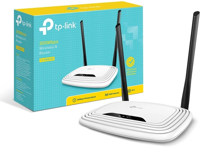 Main image of TP-Link N300 Wireless Extender, Wi-Fi Router (TL-WR841N) - 2 x 5dBi High Power Antennas, Supports Access Point, WISP, Up to 300Mbps