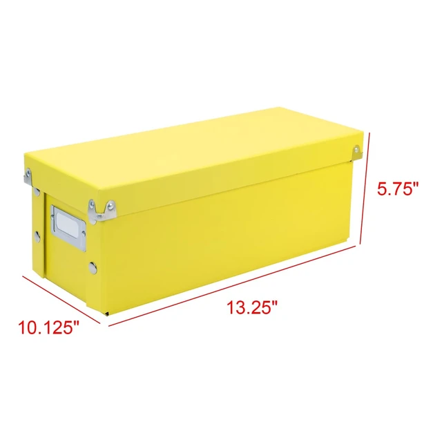 Alt view image 3 of 5 - Snap-N-Store CD Storage Box - Pack of 1/2 - Durable Disc Holder with Lid to Store for Discs (2 Pack - CD, Yellow)