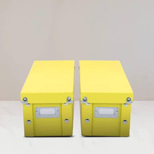 Alt view image 2 of 5 - Snap-N-Store CD Storage Box - Pack of 1/2 - Durable Disc Holder with Lid to Store for Discs (2 Pack - CD, Yellow)