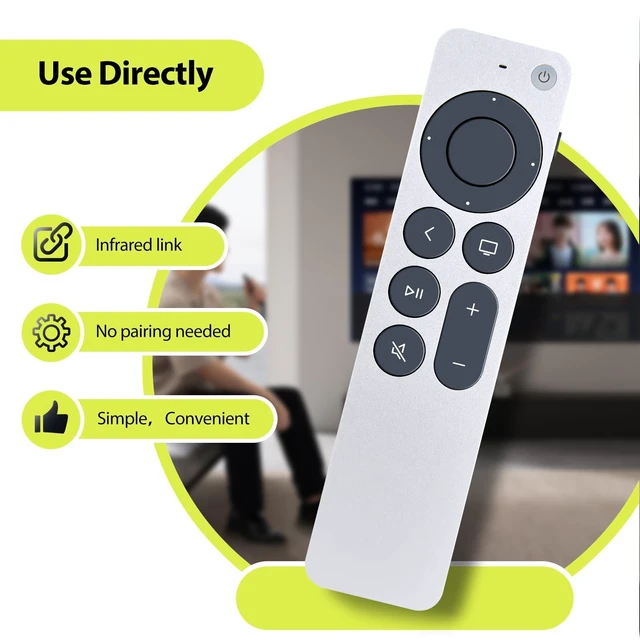 Alt view image 2 of 5 - RYQIF Remote Control for Apple TV A2540 A2584 (No Voice)