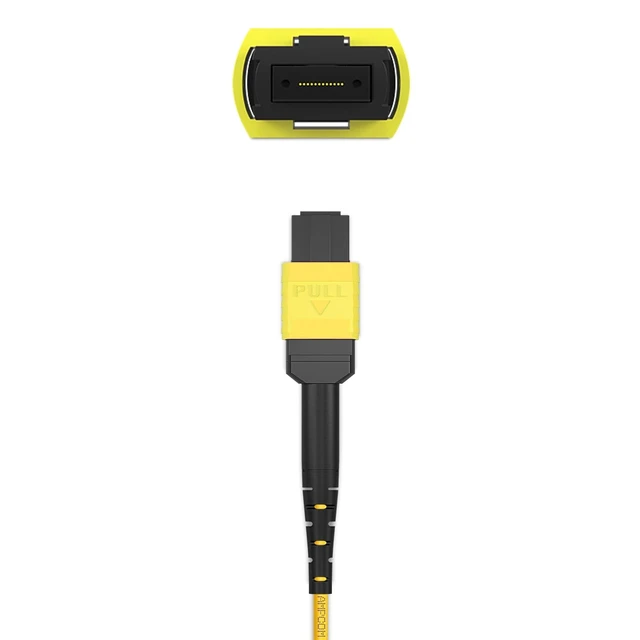 Alt view image 5 of 5 - AMPCOM MPO to LC Breakout Cable 9/125m Singlemode OS1/OS2(24 Fiber,MPO to LC, Type B, LSZH/Riser, UPC, Yellow) 2m (6ft)