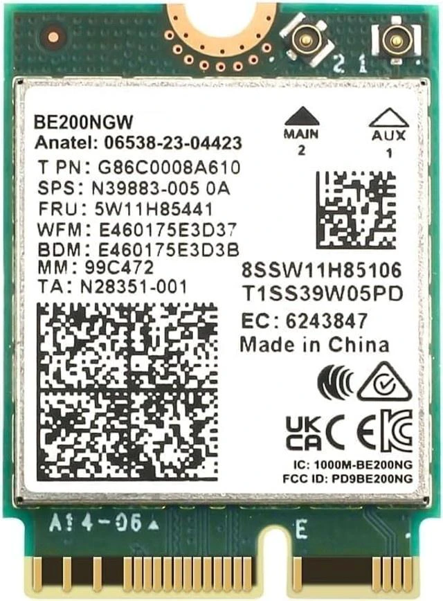 Main image of HighZer0 Electronics BE200 WiFi 7 Card ^^ M.2 PCIe WiFi Card ^^ Tri-Band 2.4/5/6 GHz ^^ Up to 5.8 Gbps ^^ Gaming WiFi Card for PC ^^ Supports Bluetooth 5.4 & Intel PCs with Windows 10/11 ^^ BE200N
