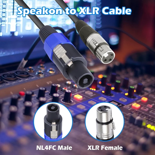 Alt view image 2 of 5 - SUNNAREPOON Speakon to XLR Cables, 50 Feet 1 Pack