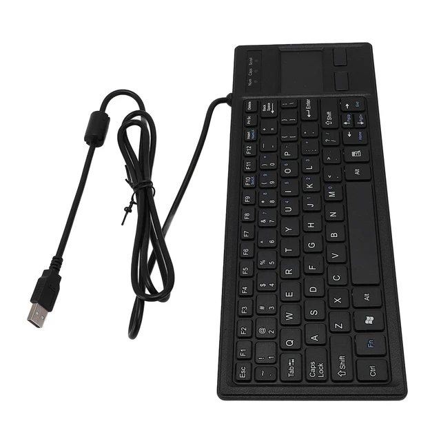 Alt view image 4 of 5 - Hamwesh Industrial Keyboard, IP68 Industrial Grade Wired Durable Integrated Touchpad Plug and Play Compact USB Keyboard, Mechanical USB with Built in Hub for