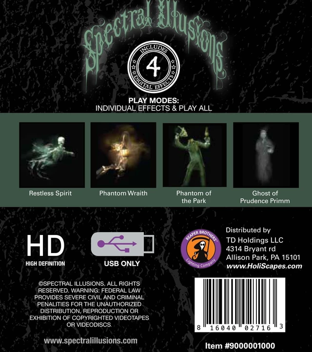 Alt view image 5 of 5 - Spectral Illusions Phantoms & Wraiths Virtual Reality Compilation Video on USB