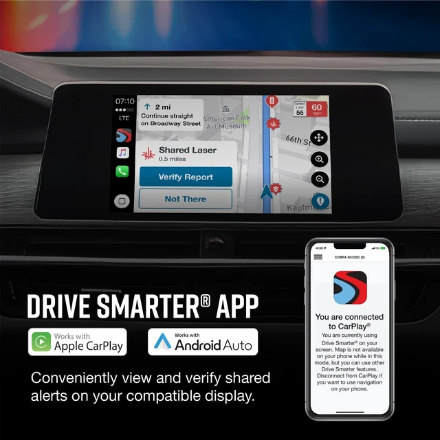 Alt view image 5 of 5 - Cobra Discreet Dash Cam (SC120), QHD 1440P Video Resolution, Built-in WiFi