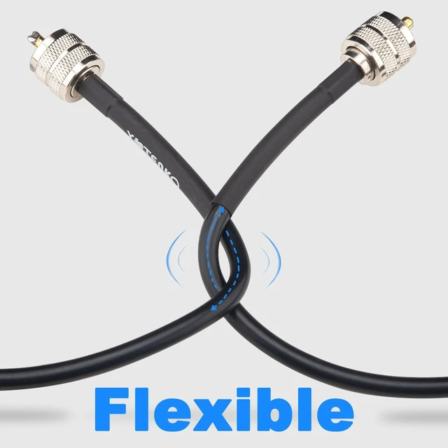 Alt view image 3 of 5 - YOTENKO RG8X Coaxial Cable with PL259 Connectors 100FT, CB Coax Cable 50ohm