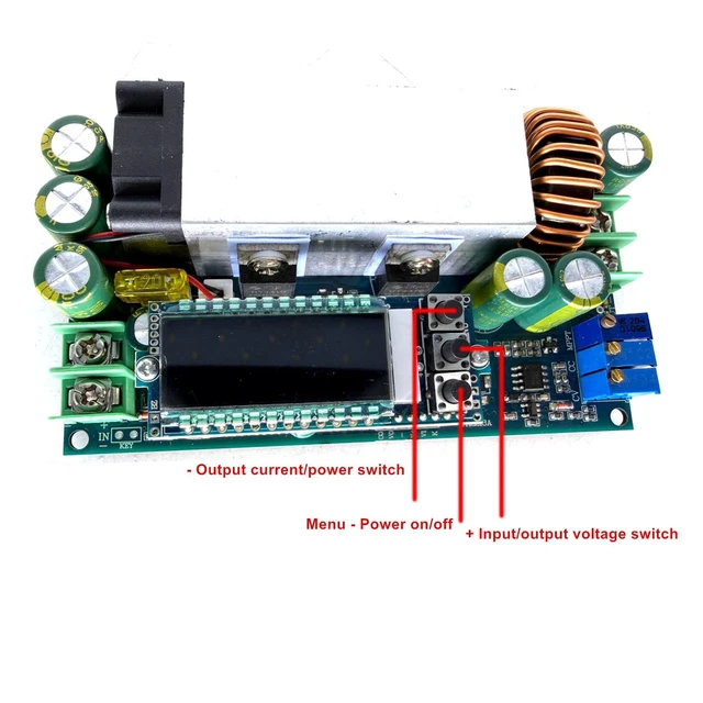 Alt view image 2 of 5 - DC-DC 10-75V to 2-60V Digital Step Down Module MPPT Solar Charging Module 15A/20A Adjustable Buck Converter Voltage Regulator with Liquid Screen
