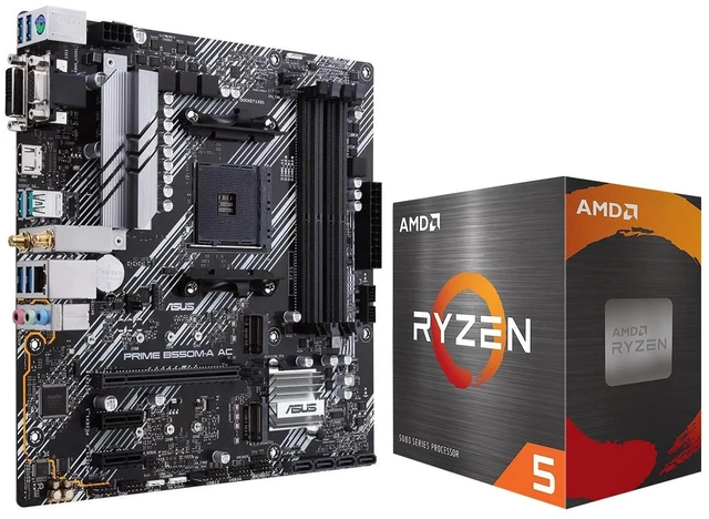 Main image of MICRO CENTER AMD 5500 Processor with ASUS Prime B550M-A AC MATX Motherboard