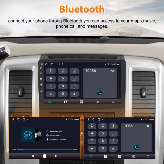 Alt view image 4 of 5 - Junsun Car Radio Stereo for Dodge Ram 2009-2012, 10 Inch Touch Screen