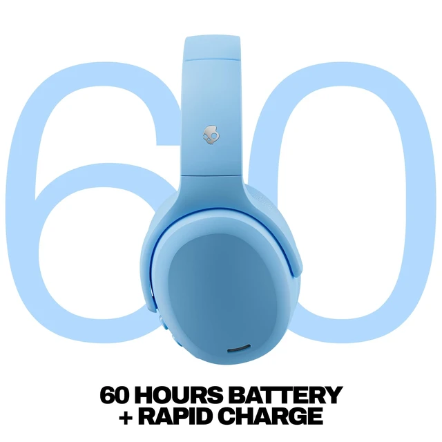 Alt view image 3 of 5 - Skullcandy Crusher ANC 2 Noise Cancelling Wireless Headphones - Preppy Blue