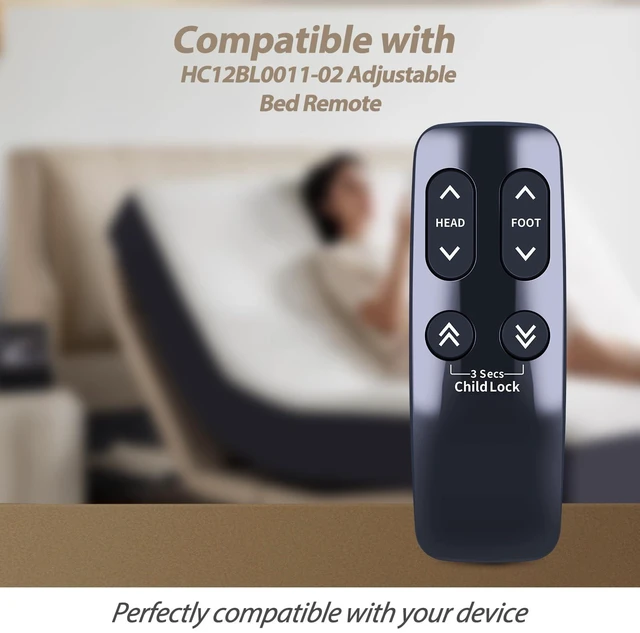 Alt view image 2 of 5 - New Replacement Remote Control fit for Serta Motion Slim, for Linak HC12BL0011-02 HC10BL, for Beautyrest, for T-120 Adjustable Bed Base