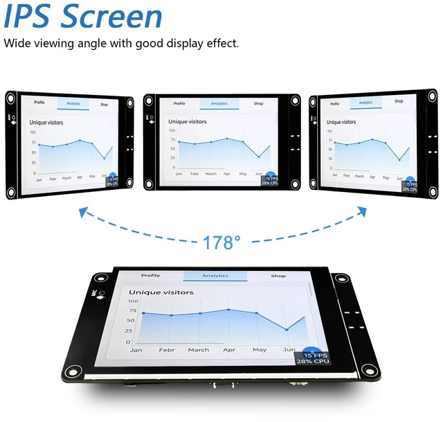 Alt view image 5 of 5 - Freenove ESP32 Display ESP32-S3 CYD 4.0 Inch 320x480 IPS Touch Screen