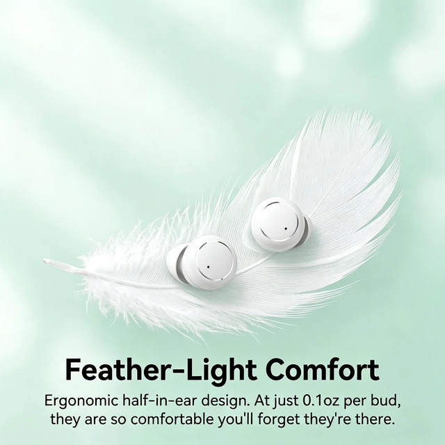 Alt view image 3 of 5 - NVXMANIYK Ultra-Mini Sleep Earbuds for Side Sleepers, Bluetooth 6.0 Invisible Earphones with Fidget Toy Case, 30H Playtime, IPX5 Sweatproof, Touch Control for ASMR, Work, Commute & Travel