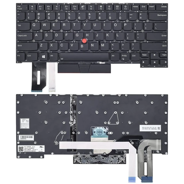 Alt view image 5 of 5 - Replacement Keyboard for Lenovo Thinkpad T490s T495, Thinkpad P1 Gen 3 2, Thinkpad X1 Extreme Gen 3 2 1 Series Laptop with Backlit US Layout