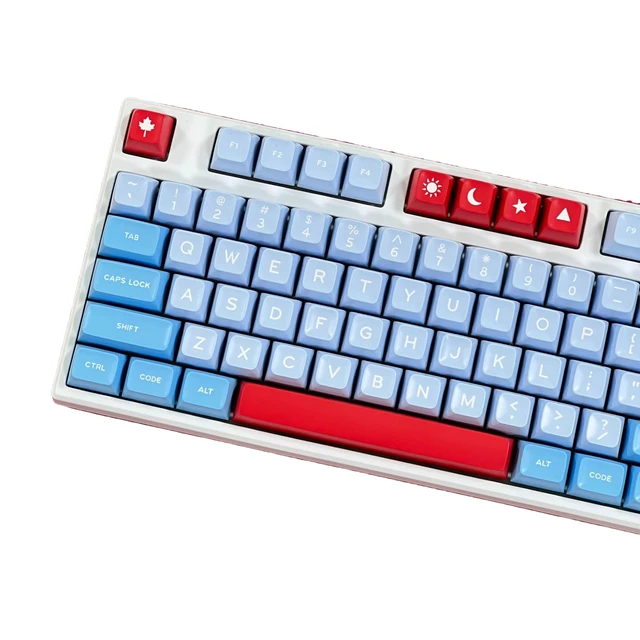 Alt view image 4 of 5 - Owpkeenthy 173 Keys PBT Cherry Profile Keycaps Set, Gaming Replacement Full Keys AntiWear for 60%100% ANSI/ISO Mechanical Keyboard SA Falan