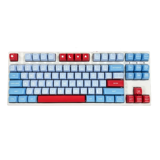 Alt view image 3 of 5 - Owpkeenthy 173 Keys PBT Cherry Profile Keycaps Set, Gaming Replacement Full Keys AntiWear for 60%100% ANSI/ISO Mechanical Keyboard SA Falan