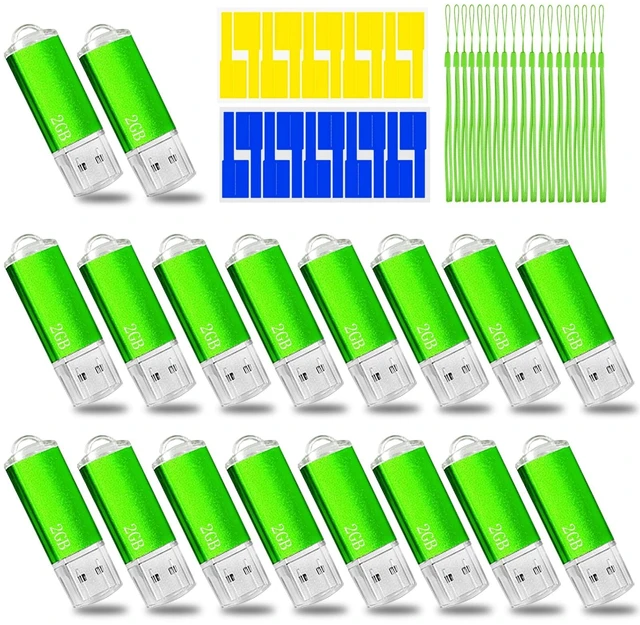 Main image of Thumb Drive 2GB 20-Pack USB Flash Drive Nicepicten Bulk USB2.0 Memory Stick