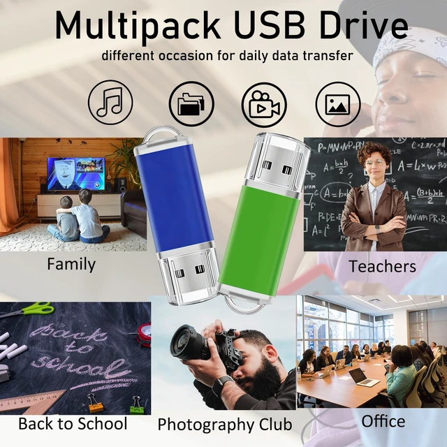 Alt view image 3 of 5 - Thumb Drive 2GB 20-Pack USB Flash Drive Nicepicten Bulk USB2.0 Memory Stick