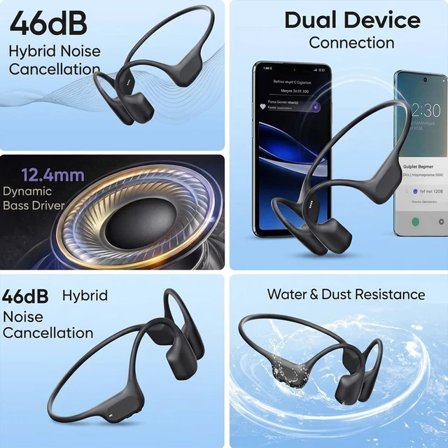 Alt view image 2 of 5 - Bone Conduction Headphones, Open Ear Sports Headphones with MP3 Player