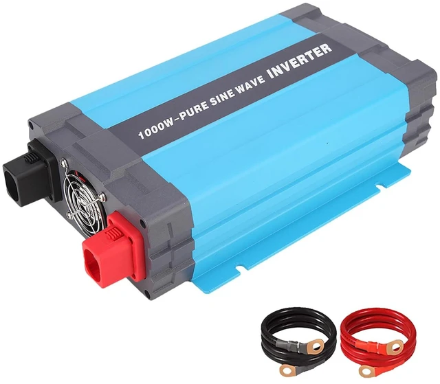 Main image of 24V Pure Sine Wave Power Inverter 1000W DC 24V to AC 120V with 2*AC Outlets, 5V/1A USB Port for RV Car Emergency etc.
