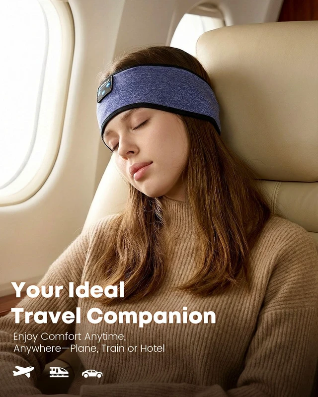 Alt view image 4 of 5 - Fulext Sleep Headphones Bluetooth 5.4 Headband, Sleeping Headphones with Built-in HD Stereo Speaker for Side Sleepers, Wireless Music Headband Headphones for Sports, Workout, Cool Gadget Gift