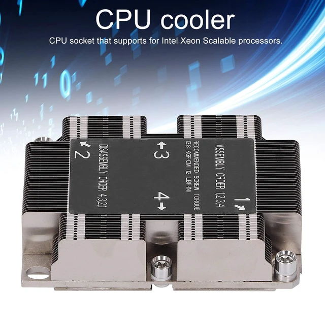 Alt view image 5 of 5 - CPU Cooler for LGA 3647 Socket, Xeon Scalable Processors, Heatsink Cooling Compatible with Purley Platform