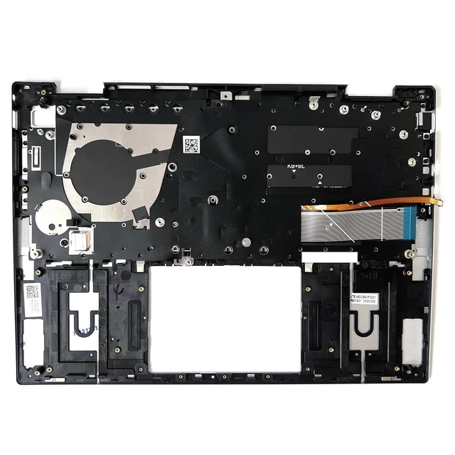 Alt view image 2 of 5 - New Replacement for Dell Inspiron 7430 7430 2-in-1 Laptop Palmrest Upper Case Backlit Keyboard Assembly Part MF0F1 0MF0F1 WJ1MN 0WJ1MN 0RVDTH (Silver)