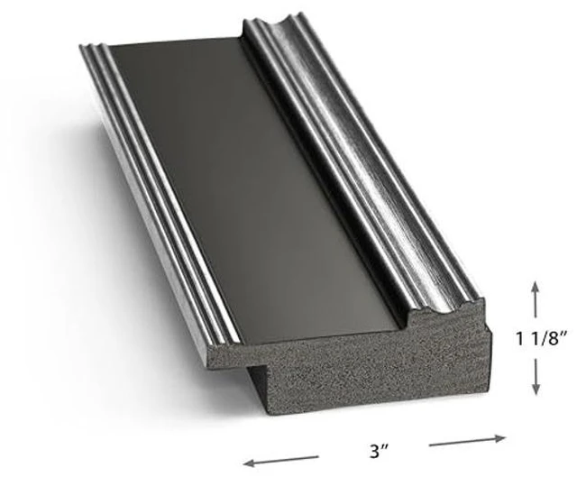 Alt view image 3 of 5 - Antique Silver & Black 65" Deco TV Frame for Samsung The Frame/Pro TVs