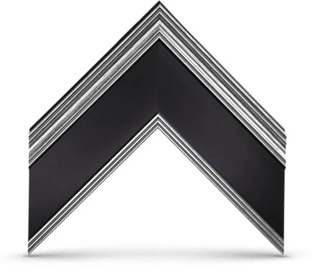 Alt view image 5 of 5 - Antique Silver & Black 65" Deco TV Frame for Samsung The Frame/Pro TVs