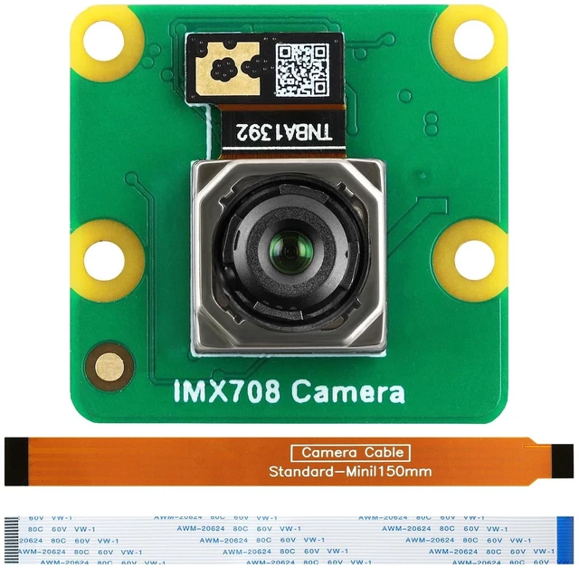 Main image of IMX708 12MP Camera Module 75 FOV Auto-Focus, High Dynamic Range (HDR) Includes 15-15pin, 15-22pin Cable Compatible with Raspberry Pi 5/4B+/3B+/3B/Zero