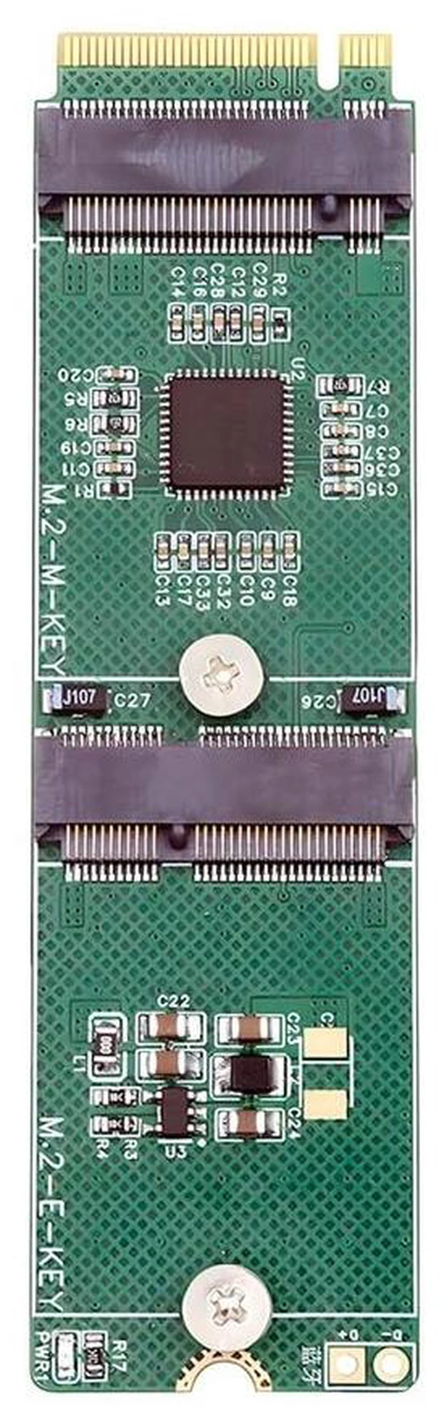 Main image of xiwai NGFF NVME Riser Card M-Key to E-Key WLAN Card & Key-M M.2 NGFF NVME SSD Adapter PCIE Packet Switch Compatible with NAS Industrial Control Motherboard