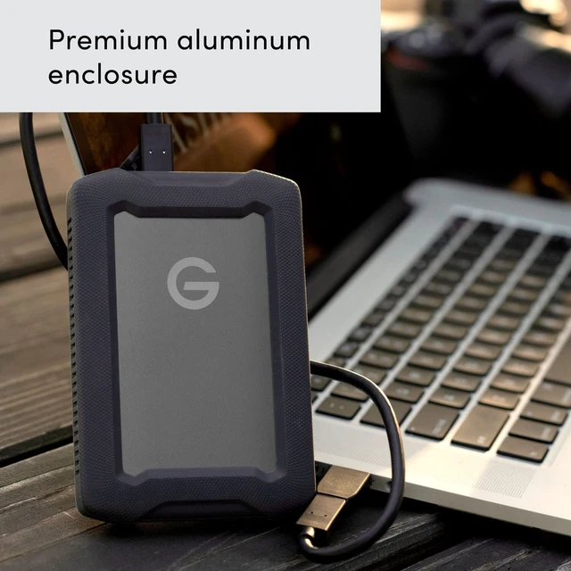 Alt view image 3 of 5 - SanDisk Professional 5TB G-DRIVE ArmorATD - Rugged, Durable Portable External Hard Drive HDD, USB-C, USB 3.2 Gen 1 - SDPH81G-005T-GBAND