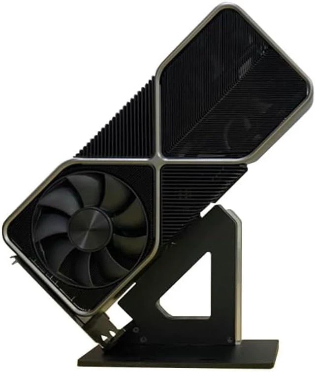 Main image of YXHGeeek Shelf Trophy Display Stand Holder for Standard PCIE Graphics Cards GPU (Three Slots 45C Black Holder)