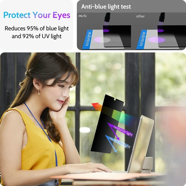 Alt view image 5 of 5 - Peslv Magnetic Privacy Screen for MacBook Air 15 Inch (2023-2026, M2 M3 M4 M5) - A2941 A3114 A3241 A3448, 15inch Removable Matte Anti Blue Light Glare Filter for Mac Air 15.3" Laptop Computer