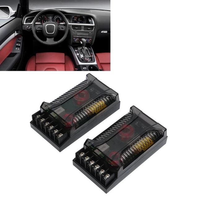 Alt view image 2 of 5 - 2Pcs 2 Way Car Audio Crossover with Overcurrent Protection Heat Dissipation, Speaker Frequency Divider for Superior Sound Quality