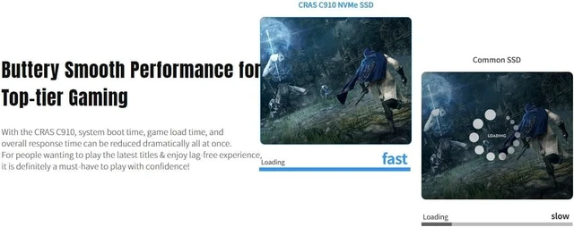 Alt view image 3 of 4 - KLEVV CRAS C910G SSD 1TB, M.2 NVMe 2280, PCIe Gen4x4 Internal Solid state Drive with Heatsink, Up to 5000MB/s Data Transfer Speed, High-Performance Storage Solution