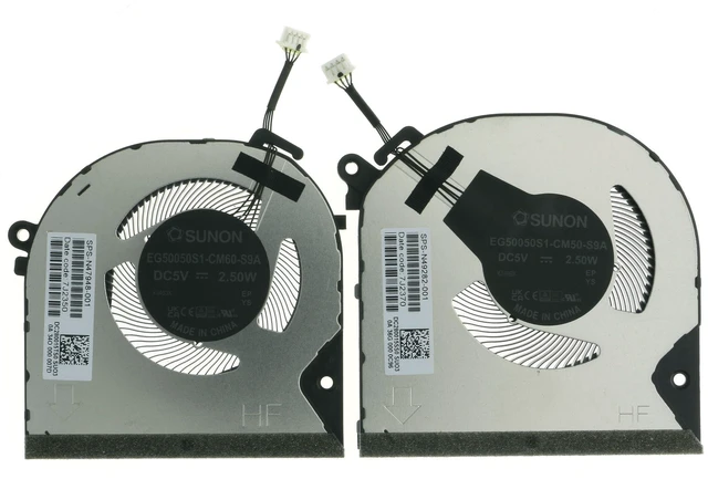 Main image of Replacement CPU+GPU Cooling Fan for HP Envy x360 15Z-FH 15-FH 15-FH0013DX 15-FE0013DX 2-in-1 N49282-001, DC280015SS0, N47948-001, DC280015TS0, N49281-001, DC280015QS0, DC280015RS0