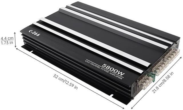 Alt view image 2 of 5 - DriSentri 4 Channel Car Amplifier, 5800W Car Power Amplifier 4-Channel Stereo Car Audio Amplifier Amp 12V