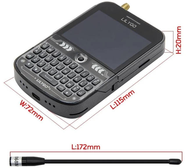 Alt view image 5 of 5 - LILYGO T-Deck Plus 915Mhz ESP32-S3 LORA-89 SX1262 GPS 2.8-inch Display TTGO Development Board External Antenna