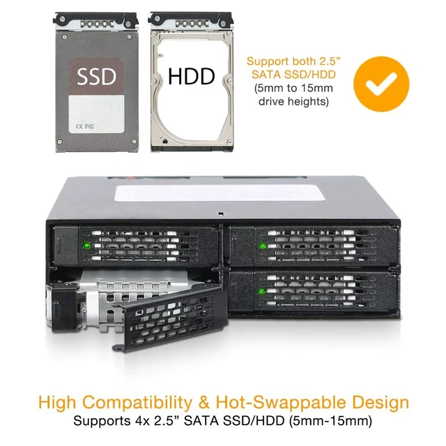 Alt view image 2 of 5 - ICY DOCK ToughArmor MB996SK-6SB Rugged 6 x 2.5 SAS/SATA HDD/SSD Mobile Rack Enclosure for 5.25" Bay (with Keylock)