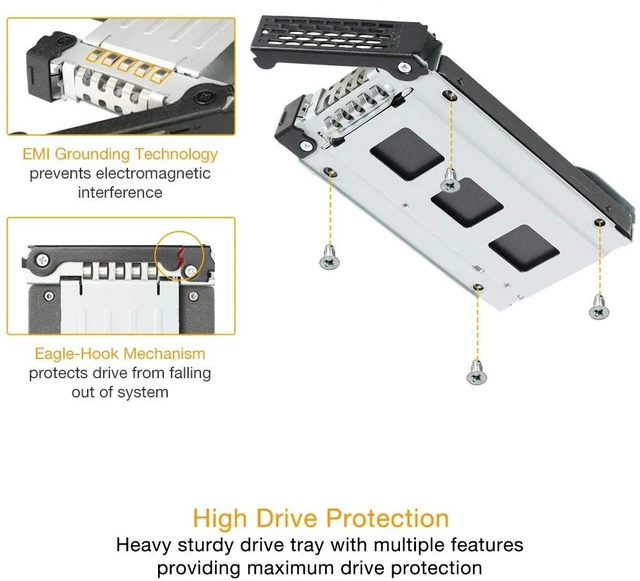 Alt view image 3 of 5 - ICY DOCK ToughArmor MB996SK-6SB Rugged 6 x 2.5 SAS/SATA HDD/SSD Mobile Rack Enclosure for 5.25" Bay (with Keylock)