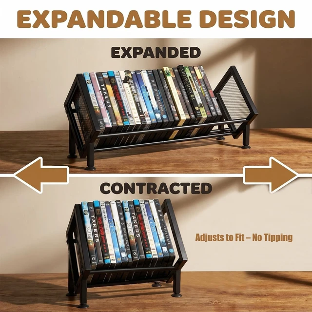 Alt view image 3 of 5 - PUTNATRURE DVD Storage Rack, Expandable Video Game Shelf & Blu Ray Holder