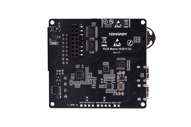 Alt view image 3 of 4 - RGB Matrix HUB75 S3 LED Controller Board with Audio and SD Slot