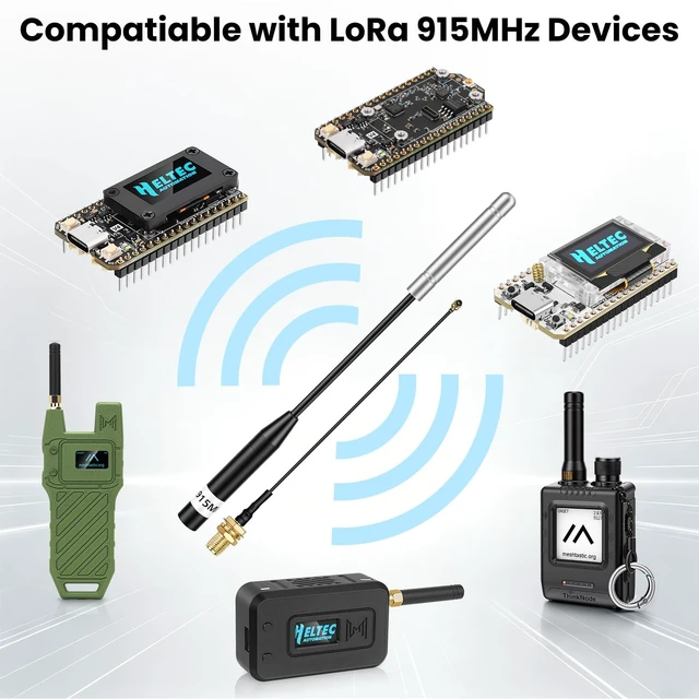 Alt view image 5 of 5 - 915MHz LoRa Antenna, Whip Antenna 20cm, Meshtastic 10dBi Gain, White 2Pcs