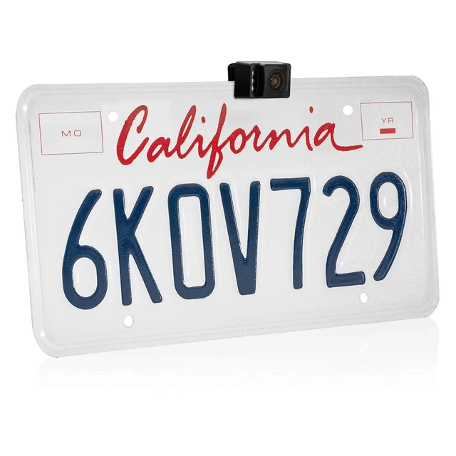 Alt view image 2 of 3 - BOYO VTL17LTJ - Concealed License Plate Backup Camera with Active Parking Lines and LED Lights (Black)