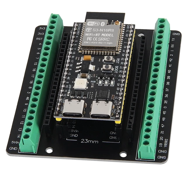 Alt view image 5 of 5 - 3Sets Pack ESP32-S3 N16R8 WiFi BT Terminals Kit 16MB Flash, 8MB PSRAM, 240MHz,WiFi + BT 5.0 LE,Antenna Base with Type-C Cable for Arduino IDE